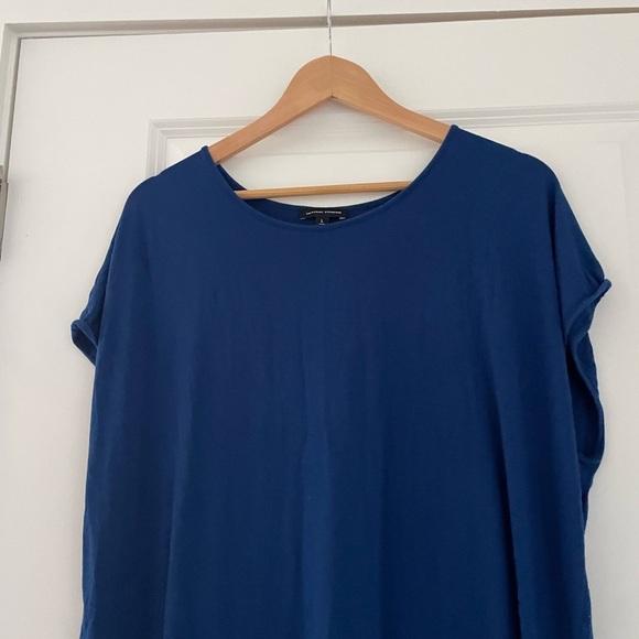 Universal Standard Liquid Jersey Crew Neck Genevette Top True Blue - Picture 9 of 9
